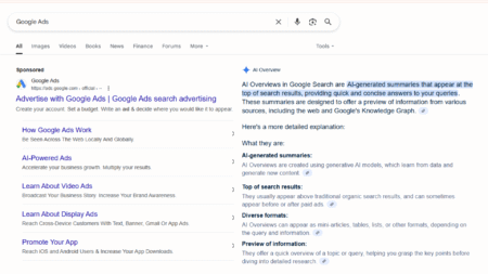 Google Ads Appear in AI Overviews