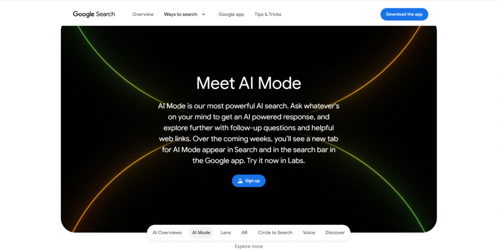 Google Search AI Mode interface