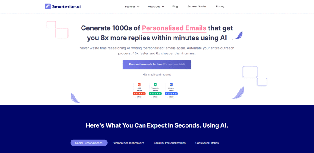 Smartwriter.ai – Best for Cold Email Personalization
