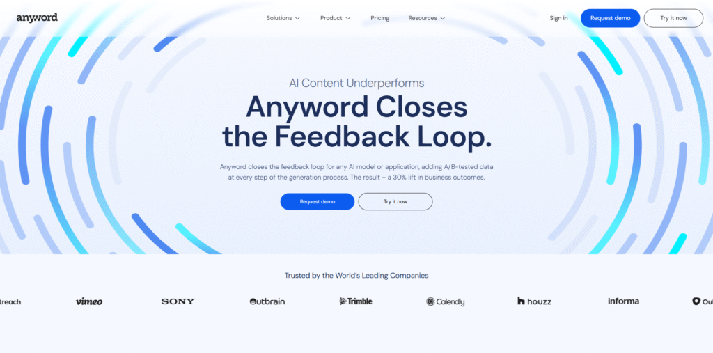 Anyword – Best for Ad Copy with Predictive Performance